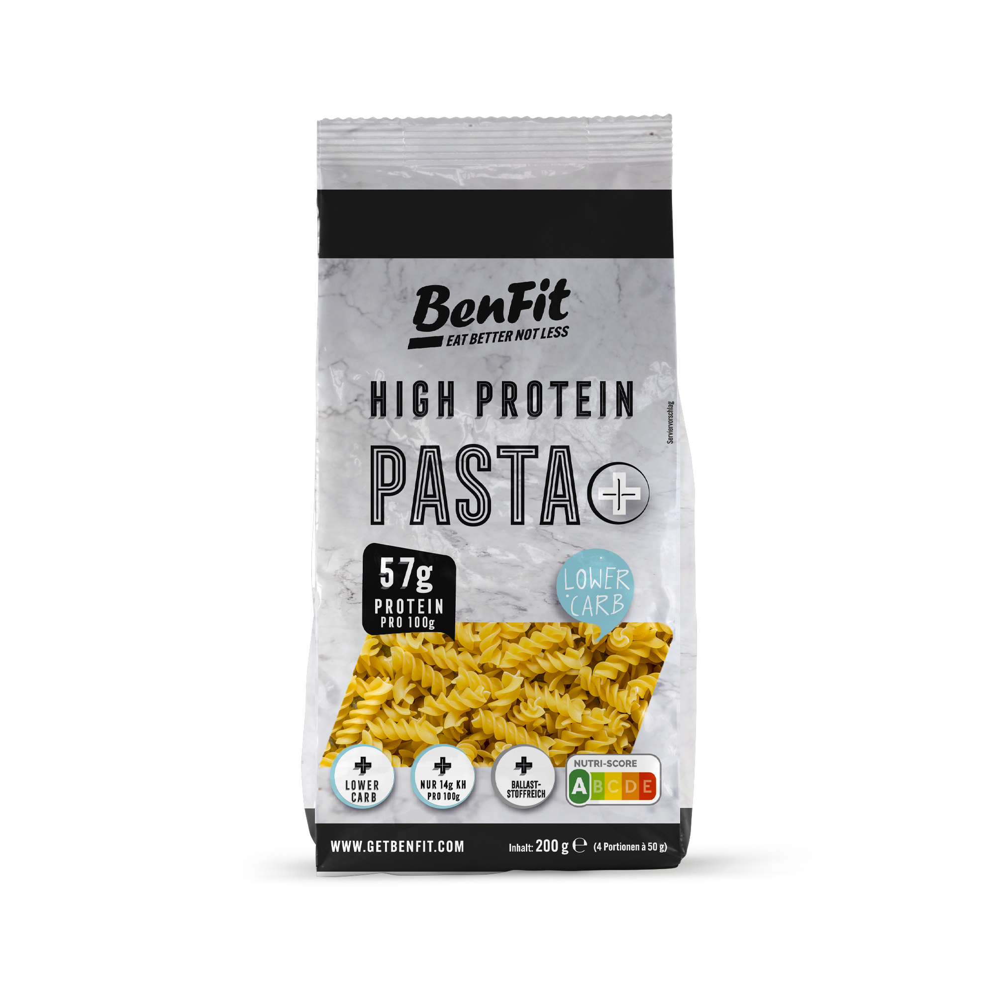 Pâtes protéinées à faible teneur en glucides (fusilli)