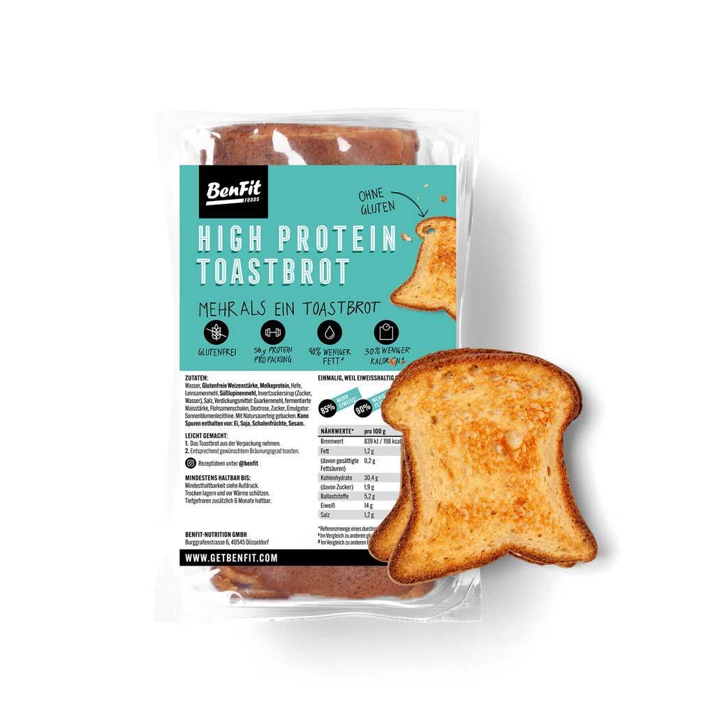 5 Packungen BenFit High Protein Vollkorn Toast  – glutenfrei, kalorienarm, fettreduziert